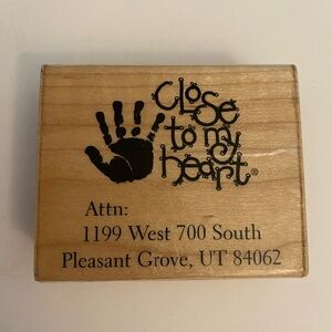Close to My Heart W165 Return Address rubber stamp